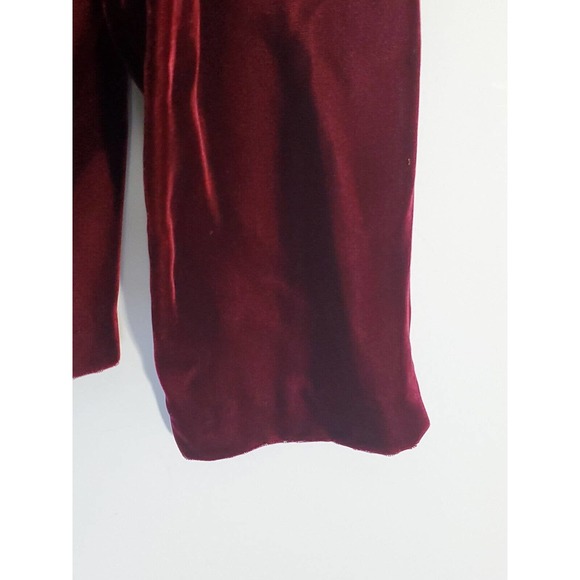 Vintage Warell Velvet 16 Open Front Burgundy Shoulder Pads Dressy Formal Jacket - Picture 3 of 9